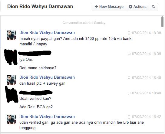 PENIPU ini Beraksi di Facebook, Namanya: DION RIDO WAHYU DARMAWAN / RIDO WAHYU AJIi