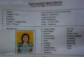  &#91;no Joke&#93; Gan Help...Polwan Cantik Ini Hilang Sudah Sebulan &#91;Ada Pic&#93;