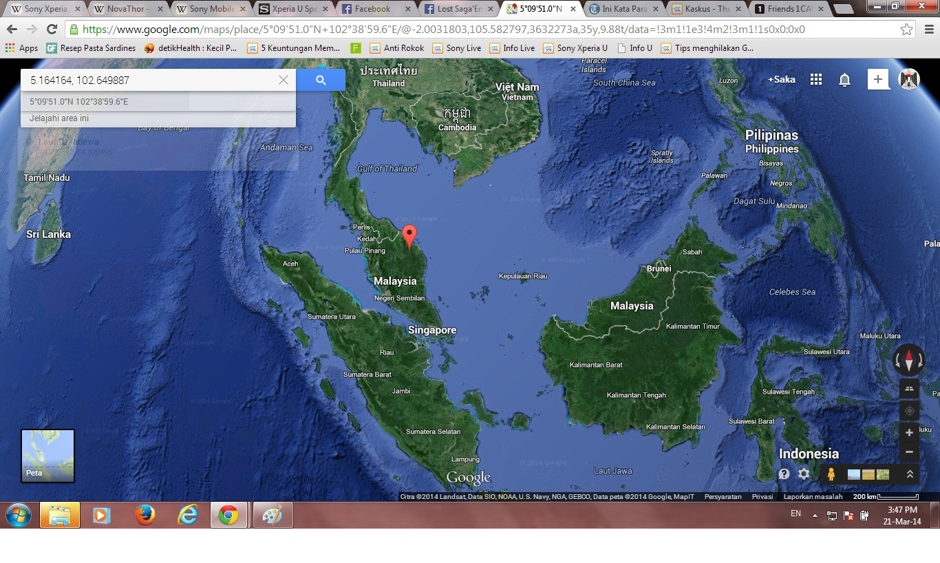 Ane nemu MH370 di Google Earth gan