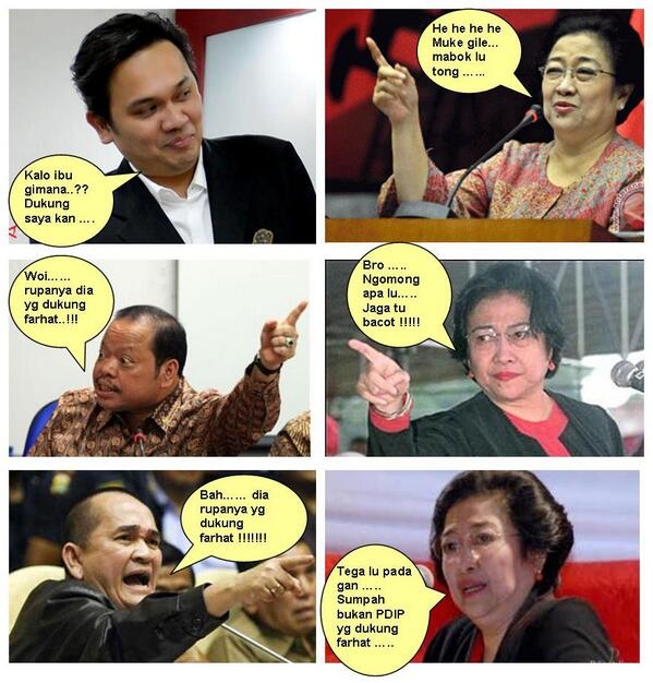 Komik Farhat nyari dukungan ke partai