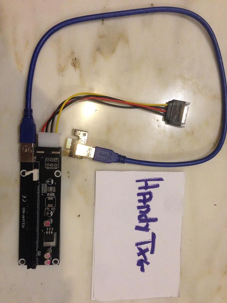 PCI - E USB Riser / Extender Powered 60CM Hi Quality - Free Ongkir Jawa
