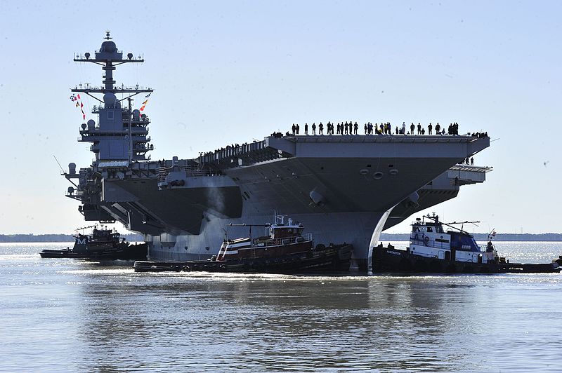 Canggih, Kapal Induk Amerika Serikat Daratkan Jet Tempur dengan Teknologi Magnetik