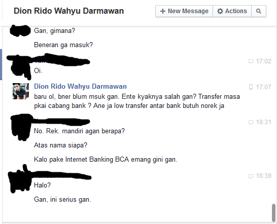 PENIPU ini Beraksi di Facebook, Namanya: DION RIDO WAHYU DARMAWAN / RIDO WAHYU AJIi