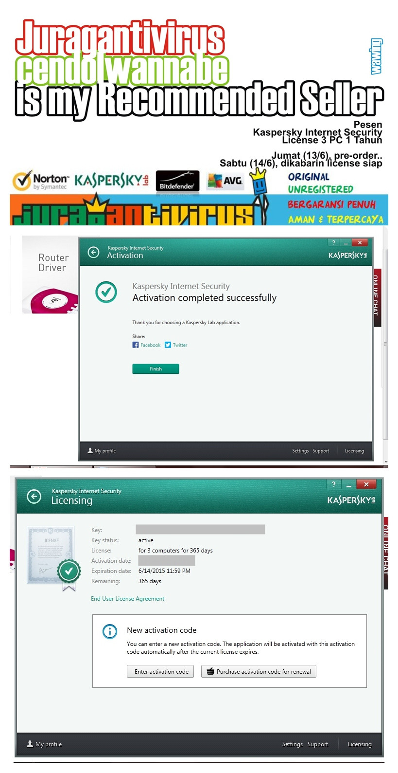 Termurah KASPERSKY ANTIVIRUS2018 - KIS 2018 cuma 100rb-an Spesial Promo Kaskuser