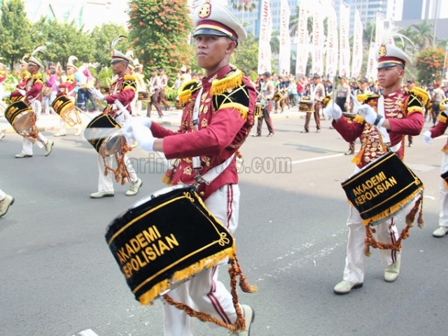 Belasan Polwan Cantik Jepang Memukau Jakarta