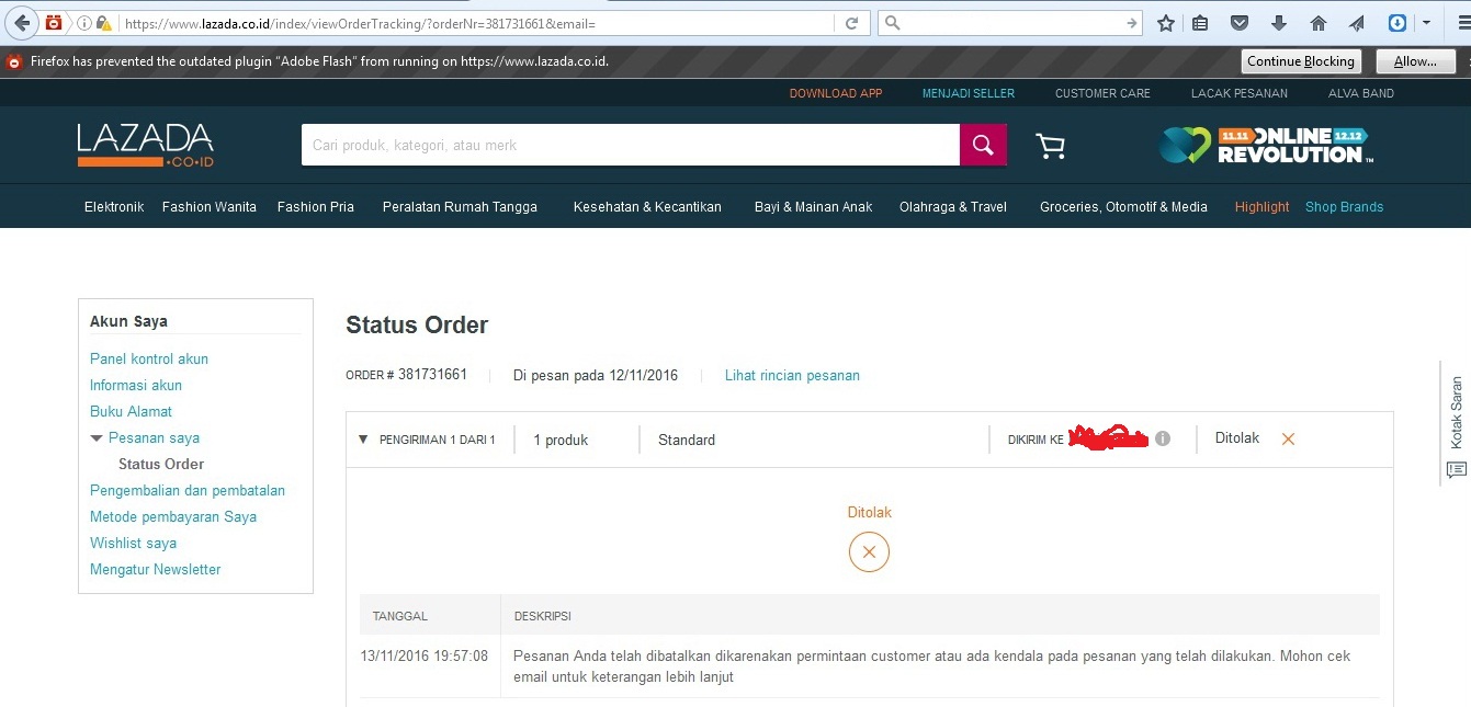 Kecewa dengan pelayanan LAZADA