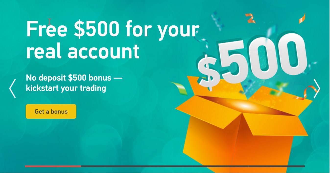 FX Get no deposit $500 bonus