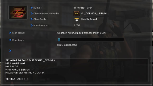 Hal Lucu Pada Deskripsi Clan Game PB (Point Blank)