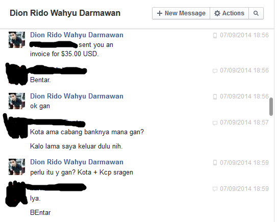 PENIPU ini Beraksi di Facebook, Namanya: DION RIDO WAHYU DARMAWAN / RIDO WAHYU AJIi