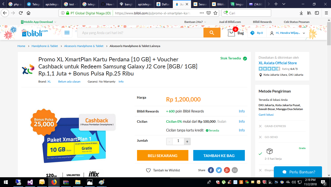 Serasa jebak oleh XL Official Store dan Blibli