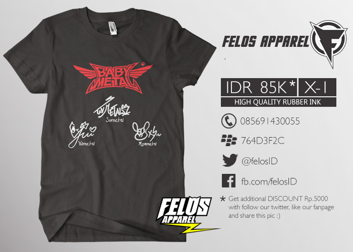 Terjual Fast Pre Order Kaos T Shirt Babymetal High terjual fast pre order kaos t shirt babymetal high