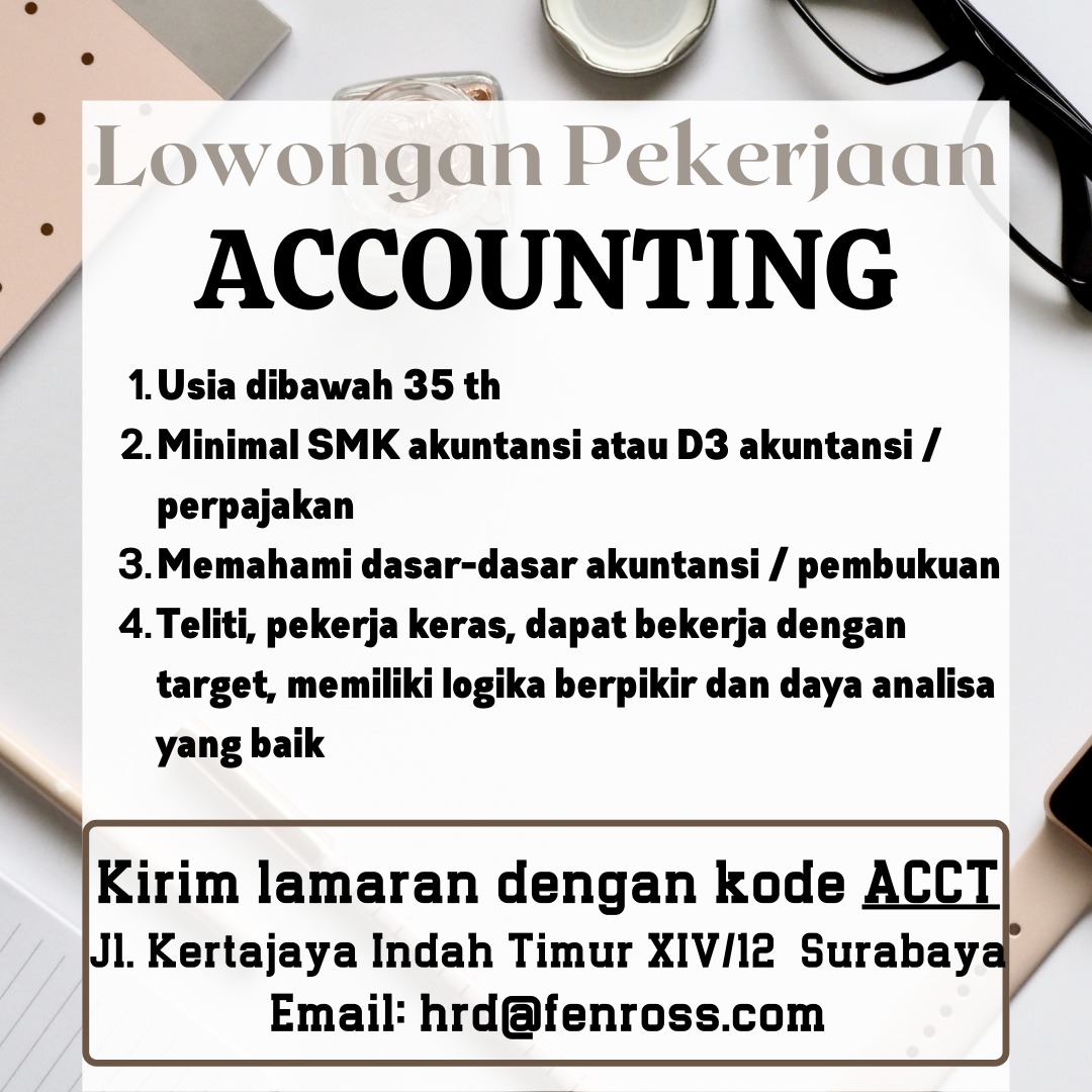 LOWONGAN ACCUNTING SURABAYA