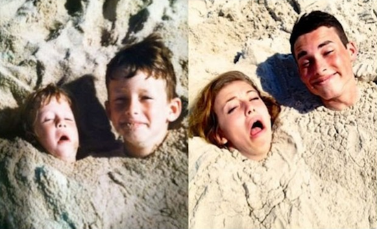 UNIK FOTO MASIH KECIL DI RECREATE SAAT DEWASA 