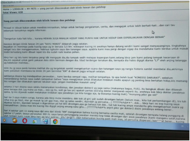 Wajib Baca untuk catlovers!!Ketidakkonsistenan Klinik Hewan Kayu Manis Yogyakarta