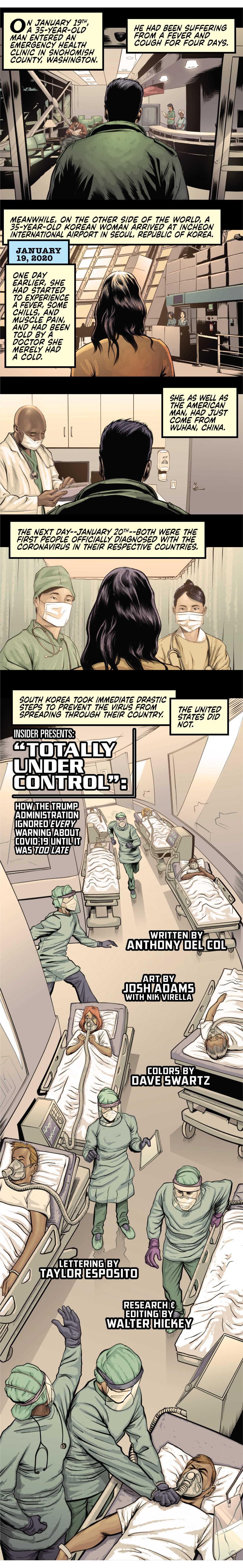Totally Under Control, a comic book about how Trump ignored science. etc