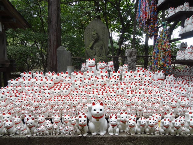 Kuil Gotokuji, Kuil untuk Patung Kucing Keberuntungan