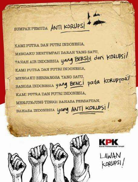 Cara Ane Memaknai Sumpah Pemuda Dengan Tidak Ikut-ikutan Korupsi