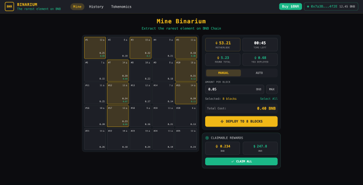 [ANN] Binarium ($BNR) - On-Chain Mining untuk BNB Chain | Triple Rewards | Store