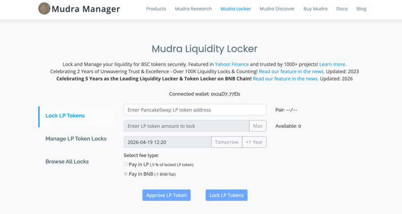 Why Mudra Is Still the #1 Choice for Liquidity Locking
