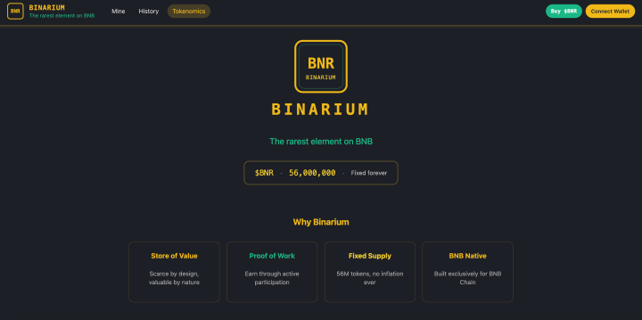 [ANN] Binarium ($BNR) - On-Chain Mining untuk BNB Chain | Triple Rewards | Store