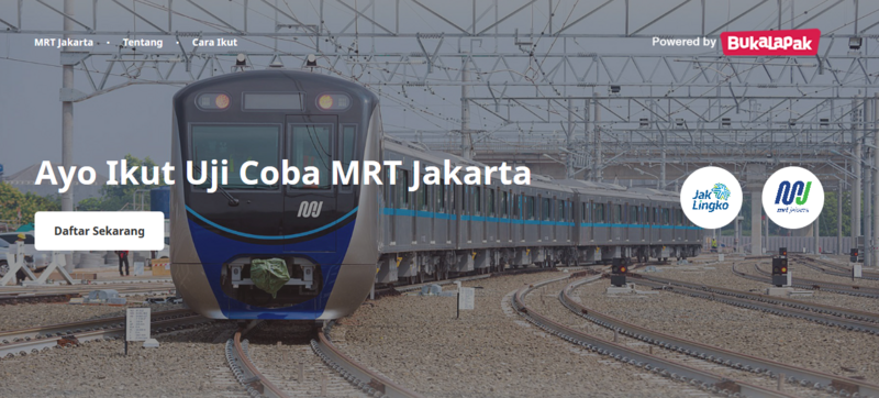 Pendaftaran Uji Coba MRT Jakarta Sudah Dibuka!