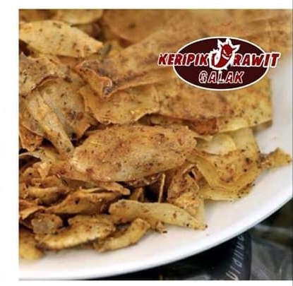 Paket 4 Bungkus Keripik Rawit Galak Level 10 (230 Gr) Lebih Pedas dari Keripik Setan