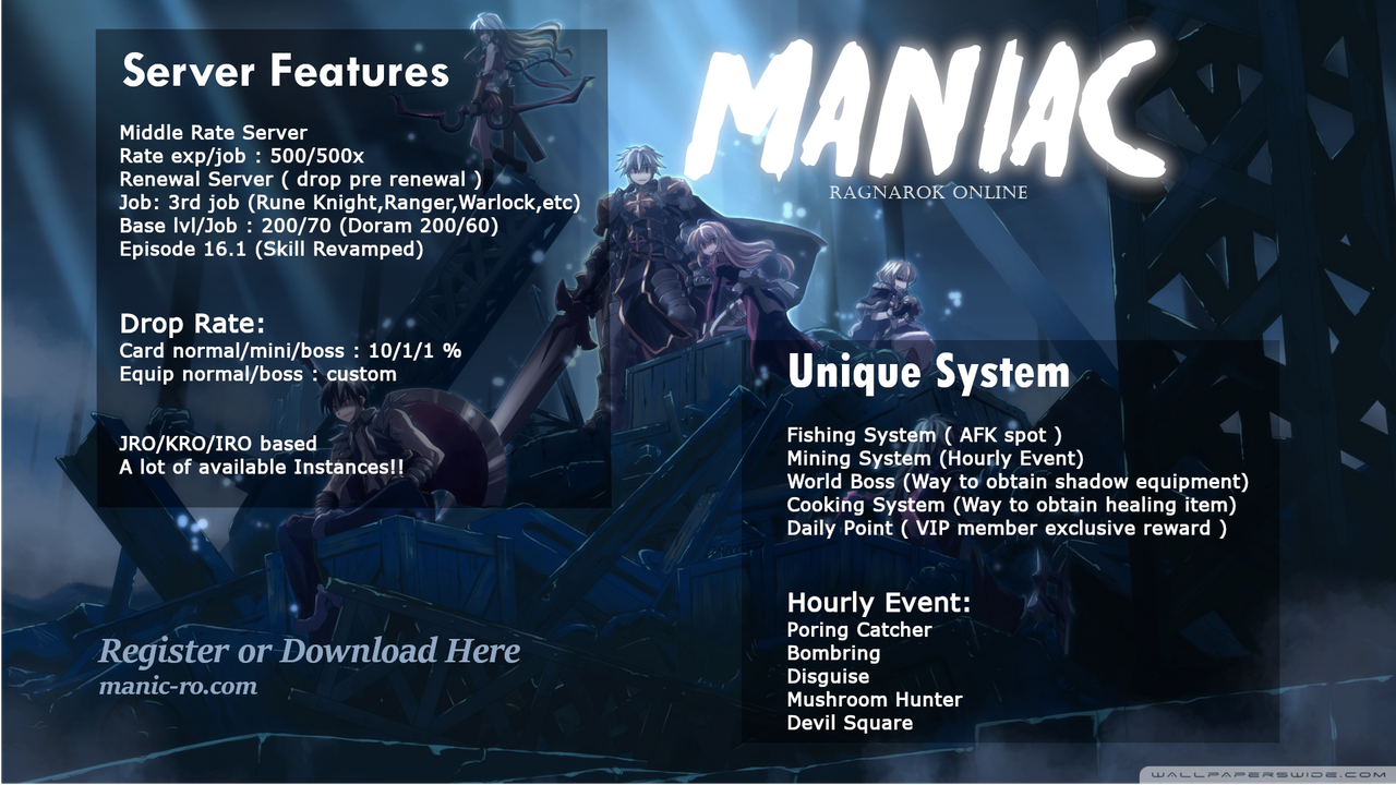 Maniac Ragnarok Online | 200/70 | RENEWAL