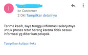 pelayanan retur beli barang dari Bukalapak lewat Akulaku sangat mengecewakan