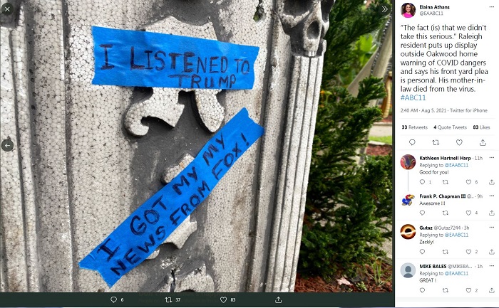 Pria Ini Bangun Kerangka Raksasa untuk Peringatkan Warga yang Menolak Vaksinasi