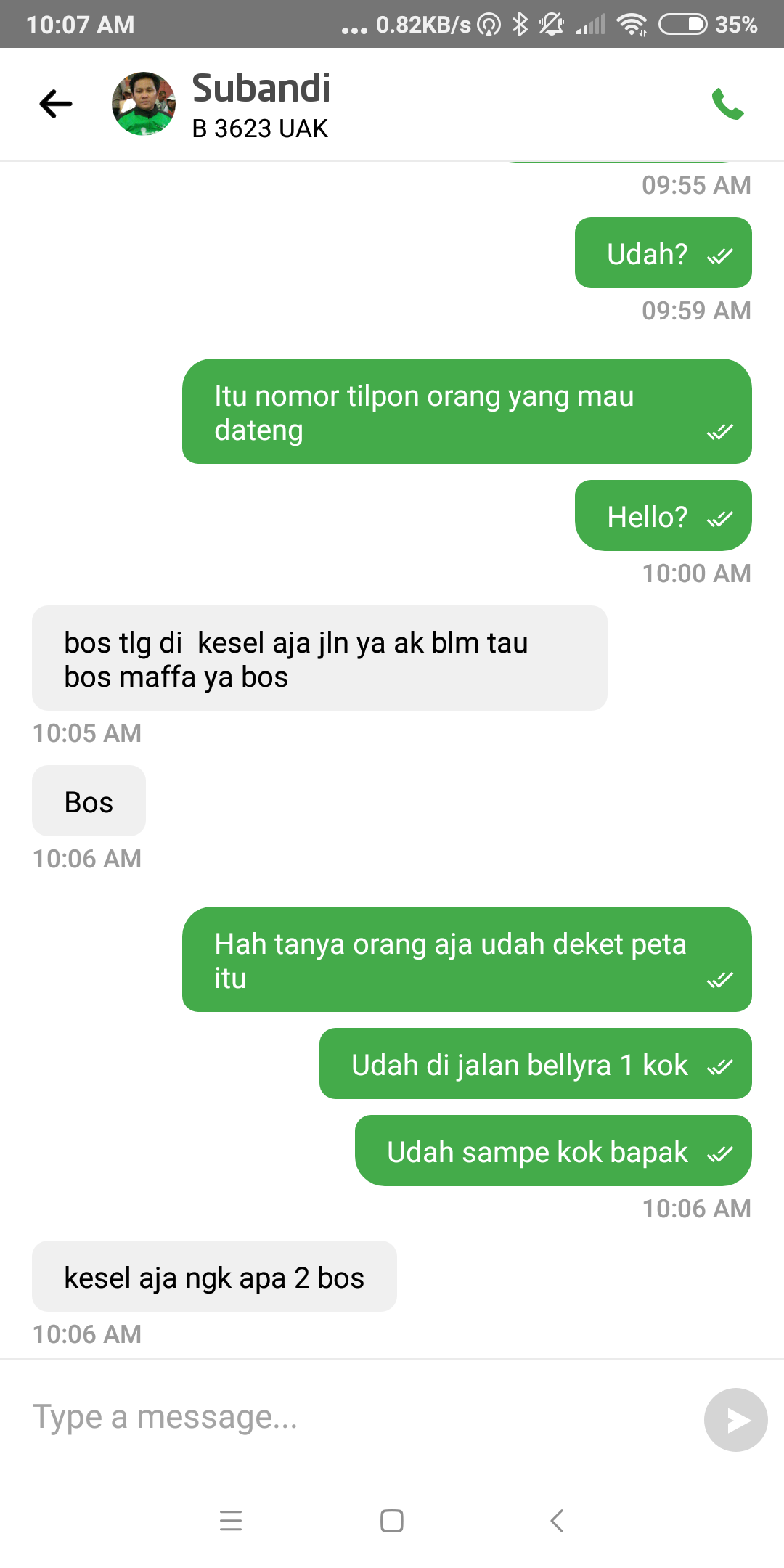 Pengemudi Gojek dan Grab (dan uber) sering tidak mau ambil penumpang