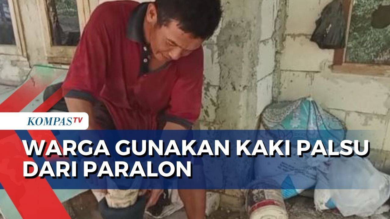 Tak Ada Biaya, Seorang Warga Desa Cipeucang Gunakan Kaki Palsu dari Paralon
