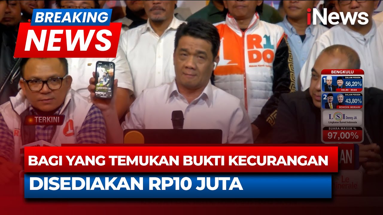 Timses RK-Suswono Gelar Sayembara Lapor Kecurangan Pilkada JKT, Berhadiah Rp10 Juta