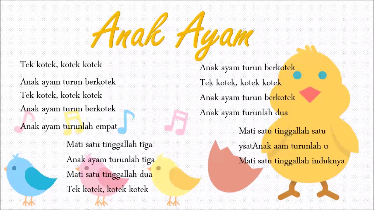 'Tek Kotek (Anak Ayam)', Lagu Anak yang Mengajarkan Ane Tentang Berhitung