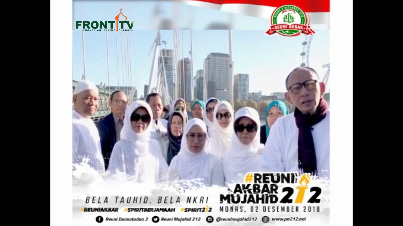 WNI Muslim Inggris-Swiss Serukan Putihkan Monas di Aksi Reuni 212 