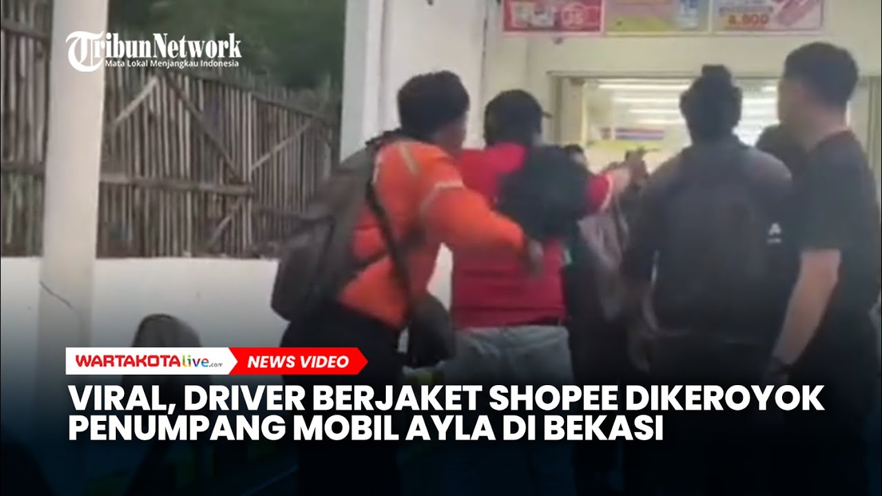 Pengendara Berjaket Shopee Dikeroyok di Bekasi karena Halangi Mobil yang Lawan Arah