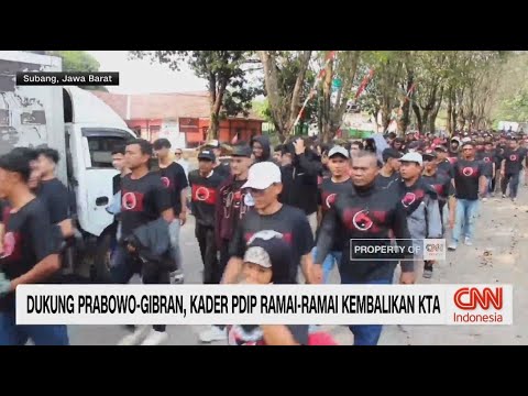 Ribuan Kader PDIP Subang Kembalikan KTA ke Kantor DPC