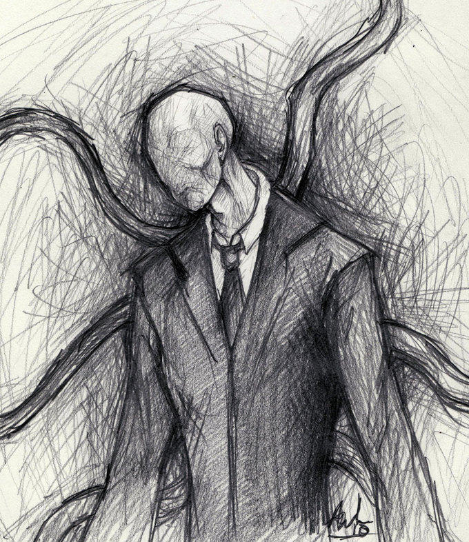 -= Slender Man =- Mahluk pengintip misterius