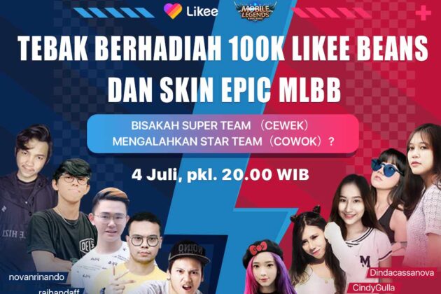 Likee dan Moonton Hadirkan Pertandingan MLBB Antar Influencer
