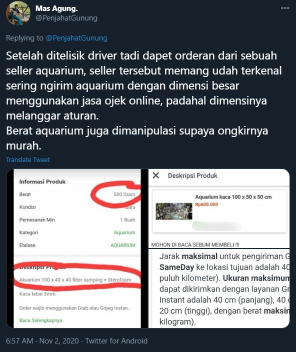 5 Barang Ukuran Besar Yang Pernah Dikirim Ojek Online, Anda Kira Mereka Pake Pick Up?