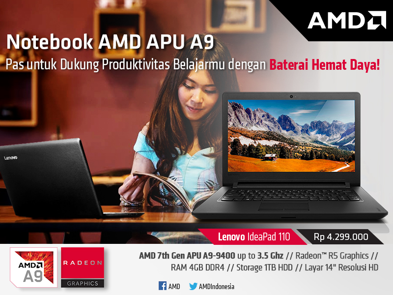 Cari notebook buat sekolah/ngampus/kerja? Simak rekomendasi dari AMD di sini!