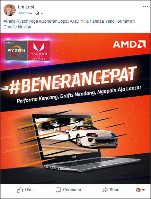 &#91;GIVEAWAY&#93; GRATIS Laptop Bertenaga AMD Ryzen dengan Ikutan Kompetisi #BeneranCepat!