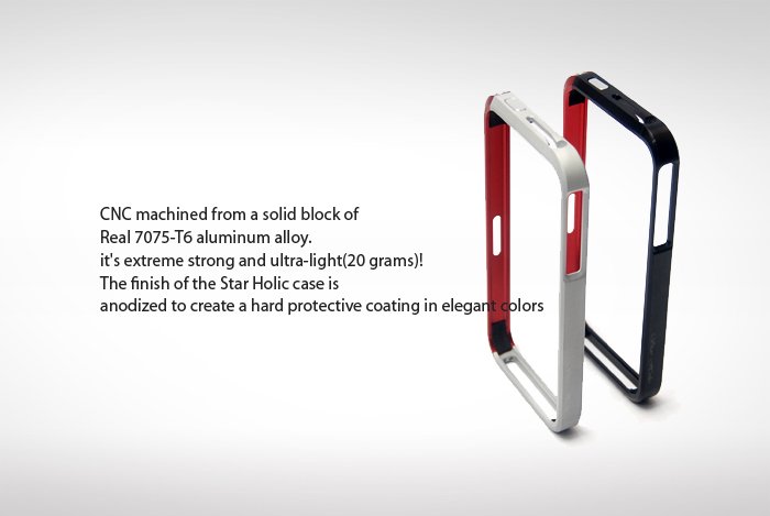 Metal Bumper phone 4 merk star holic keren murah deh