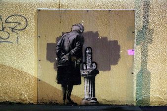 [ISIS Vandalism]Banksy wall art vandalised with giant penis in overnight spray paint