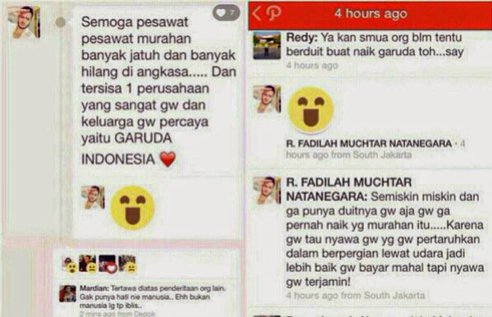 kemanakah rasa empati orang-orang ini? #PrayForQZ8501 