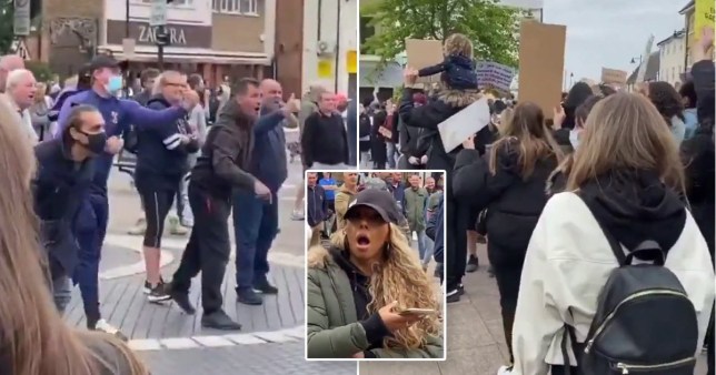 Orang kulit putih UK berteriak 'kembali ke Afrika' kepada pengunjuk rasa BLM