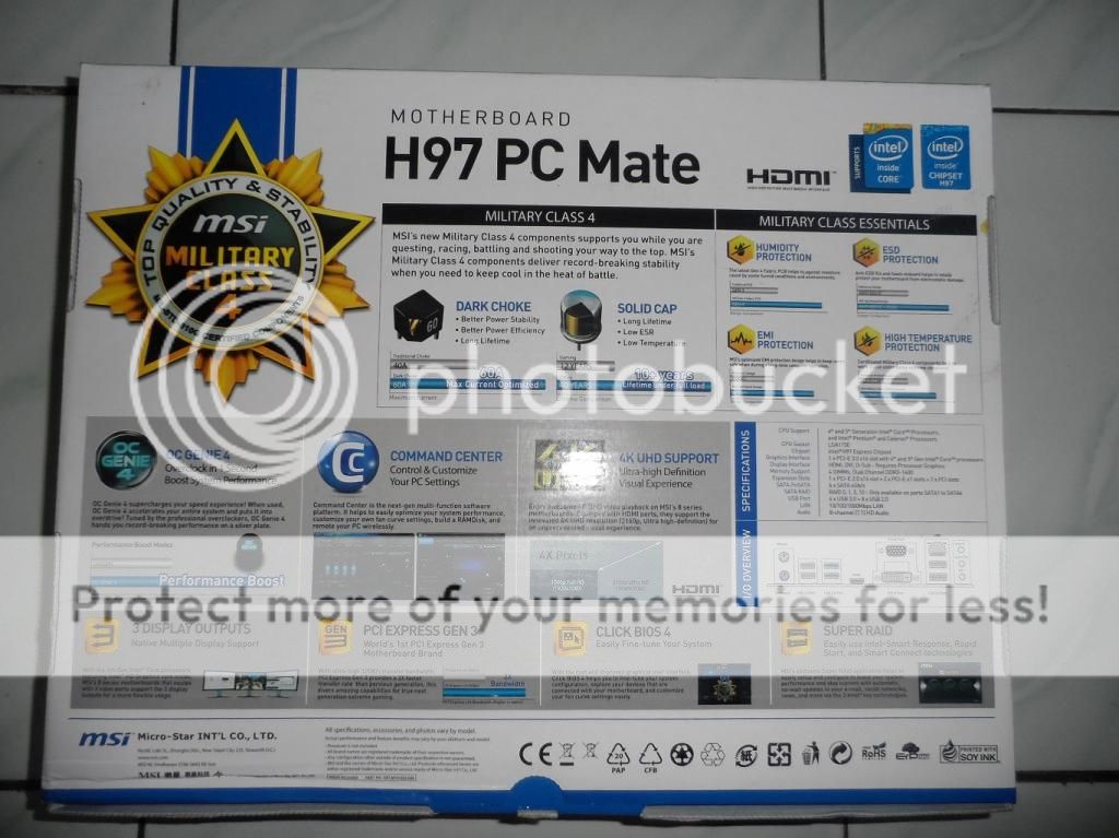MSI H97 PC MATE + i5 4460