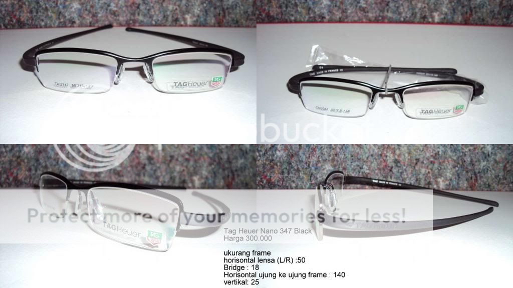Terjual JUAL Frame kacamata  KW super khusus merk Tag Heuer 