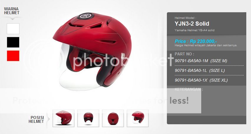 Helm Yamaha &quot;Clean Safety Comfort&quot;
