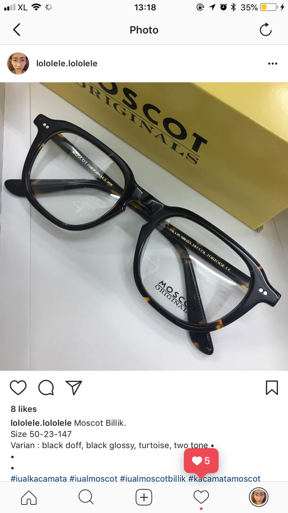 Terjual Frame Moscot Lemtosh Eyeglasses Moscot Miltzeen Kacamata Moscot Hyman Termurah