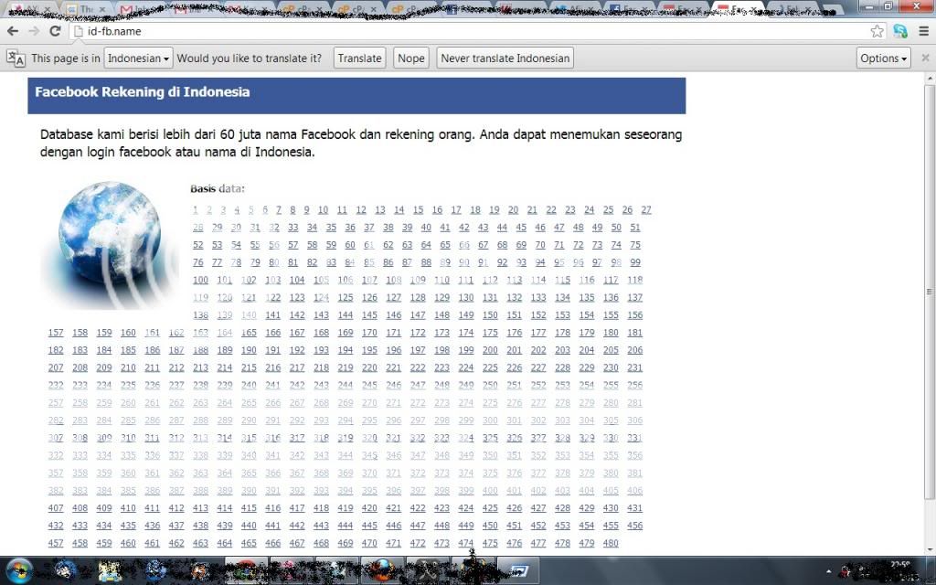 Database account FB Indonesia udah lebih dari 60Juta